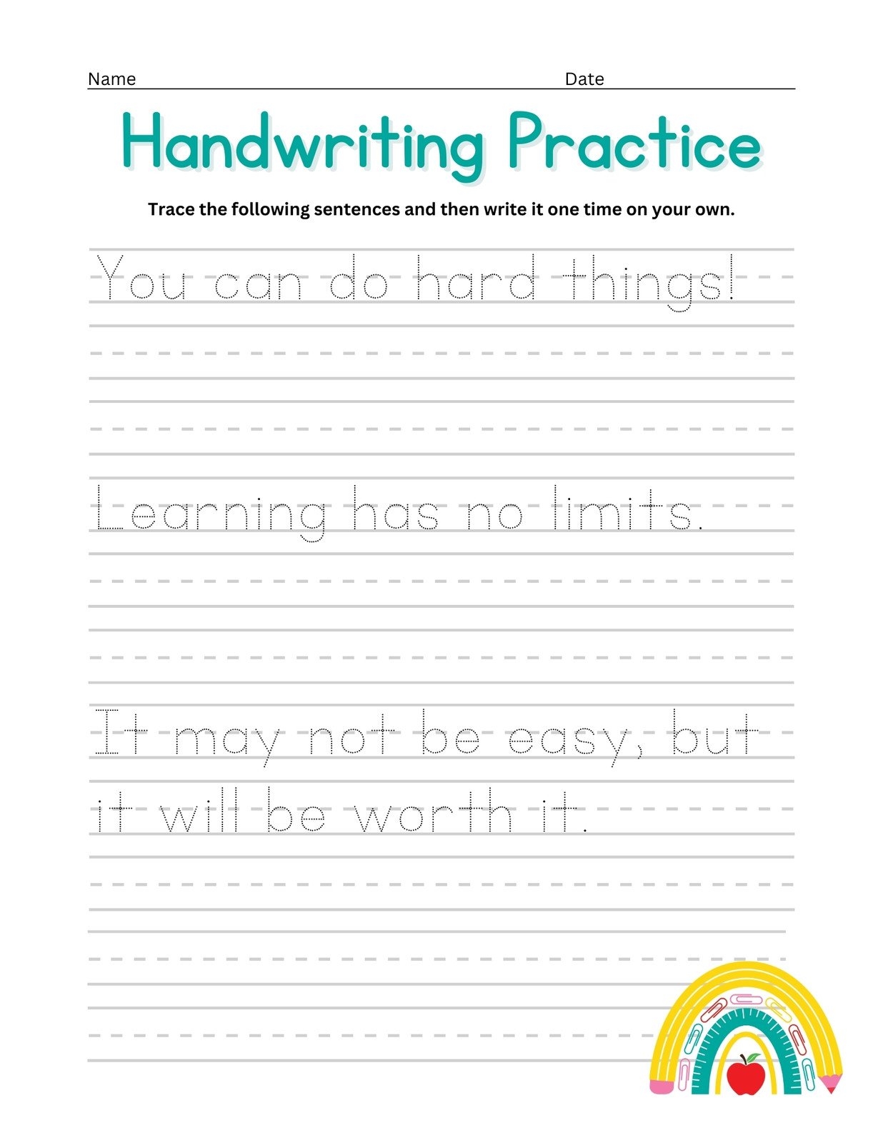 Personalized Tracing Workbook Custom Name Tracing Sheets 