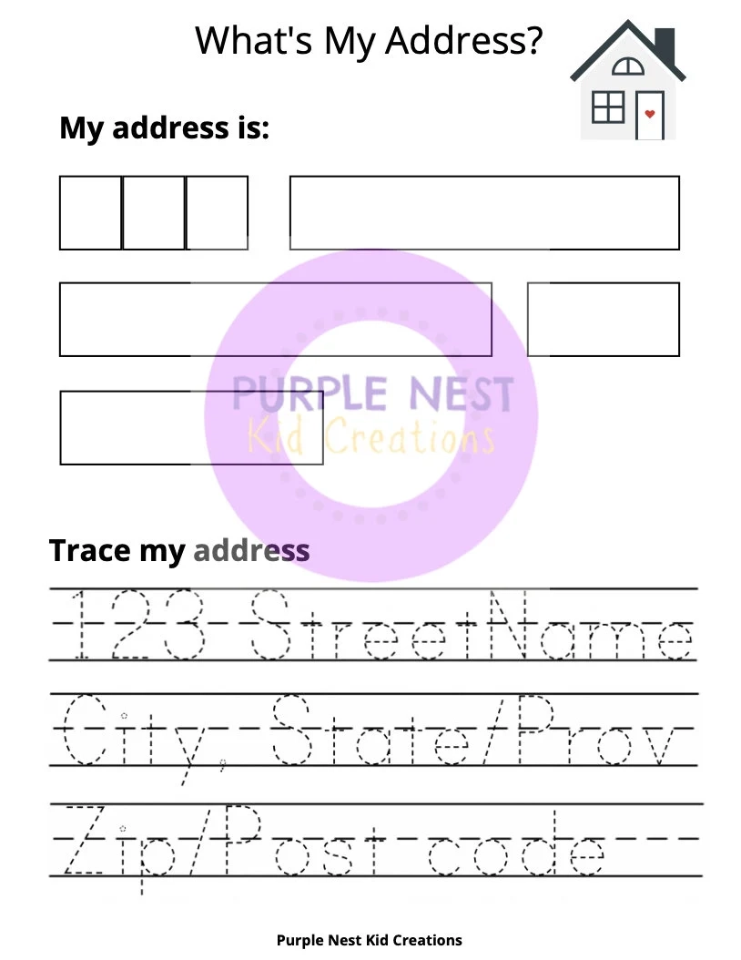 Phone Number amp Address Worksheet Writing Practice digital 