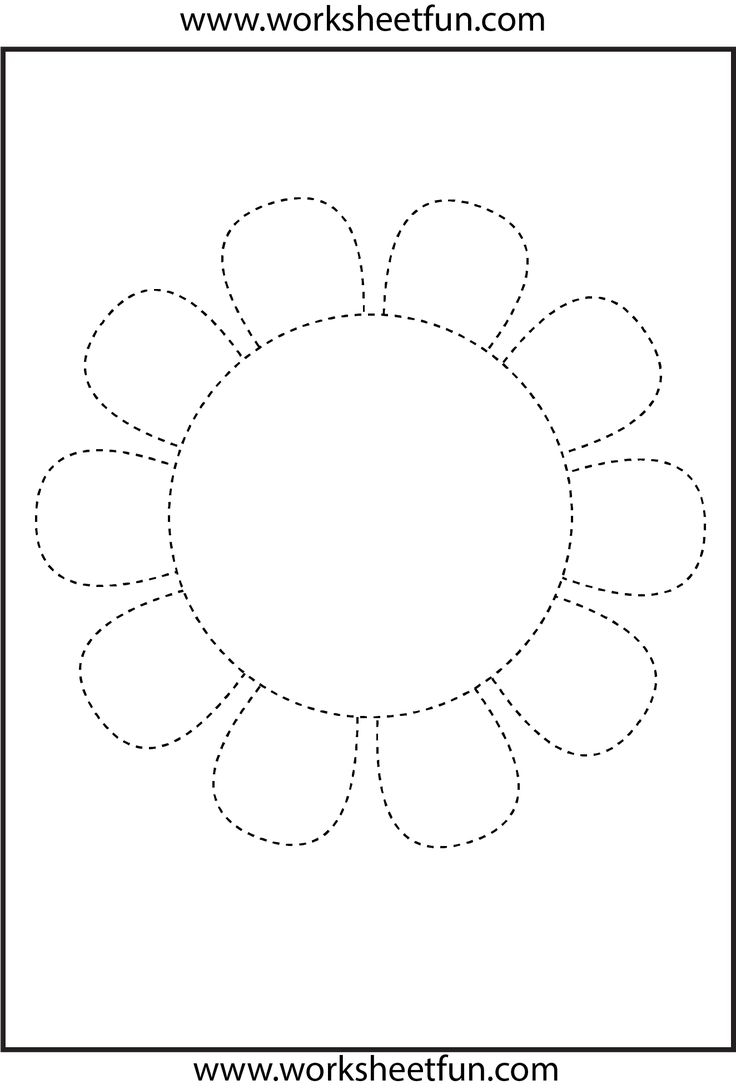 Picture Tracing Flower 1 Worksheet FREE Printable Worksheets