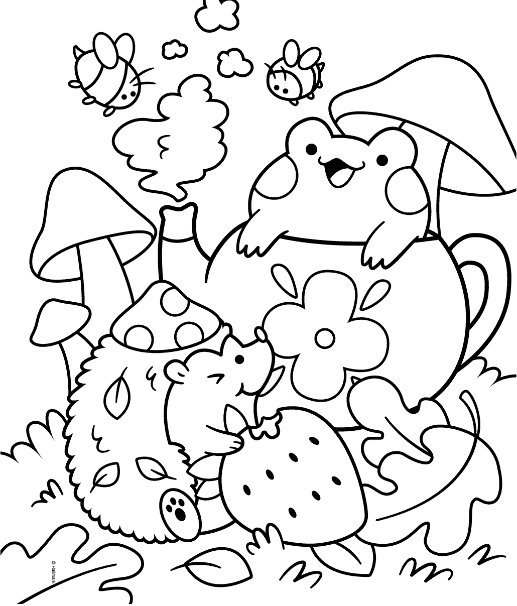 Plants And Animals Free Kids Coloring Pages