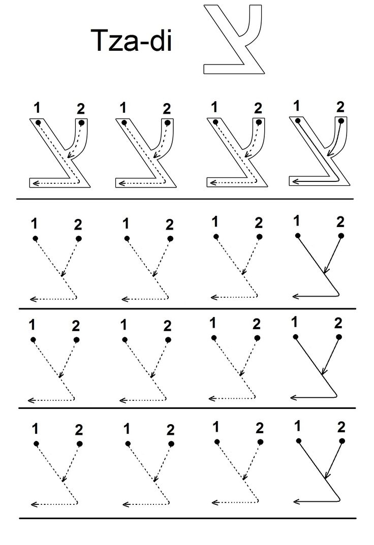 Practice Pages For Those Learning To Write Hebrew