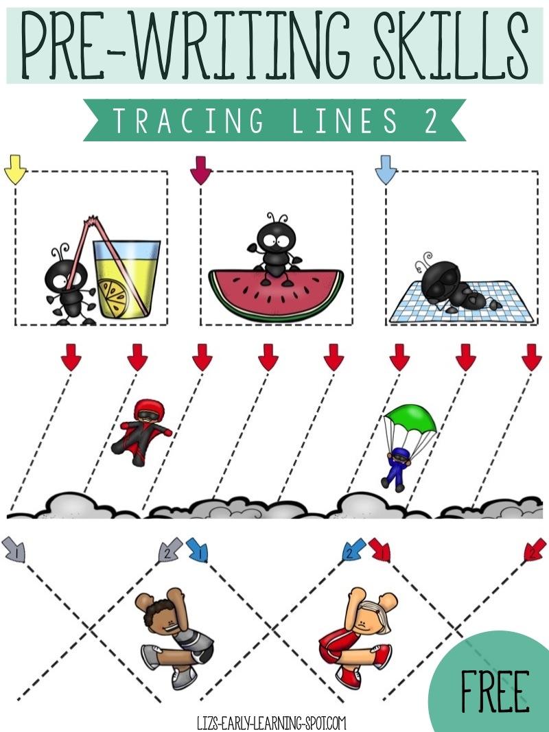Pre Writing Skills Tracing Lines Liz s Early Learning Spot