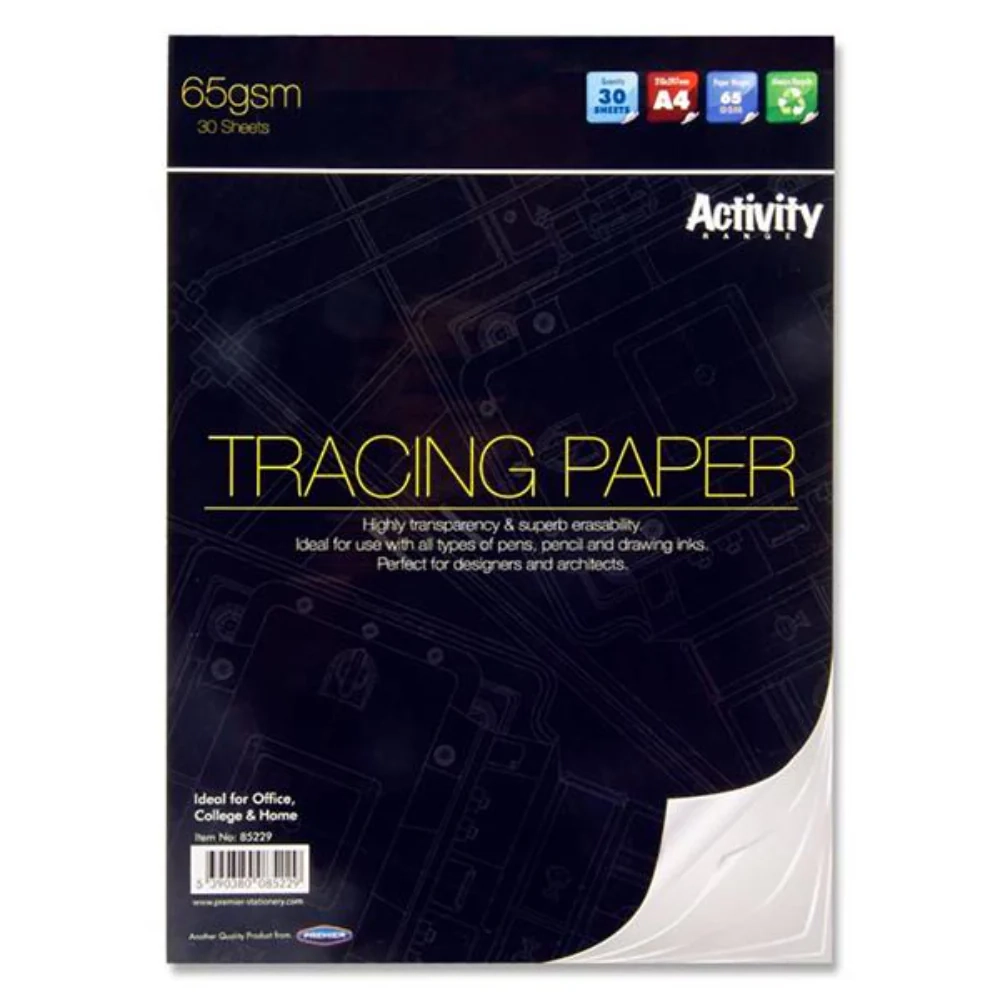 Premier Activity A4 Tracing Paper Pad 65gsm 30 Sheets 