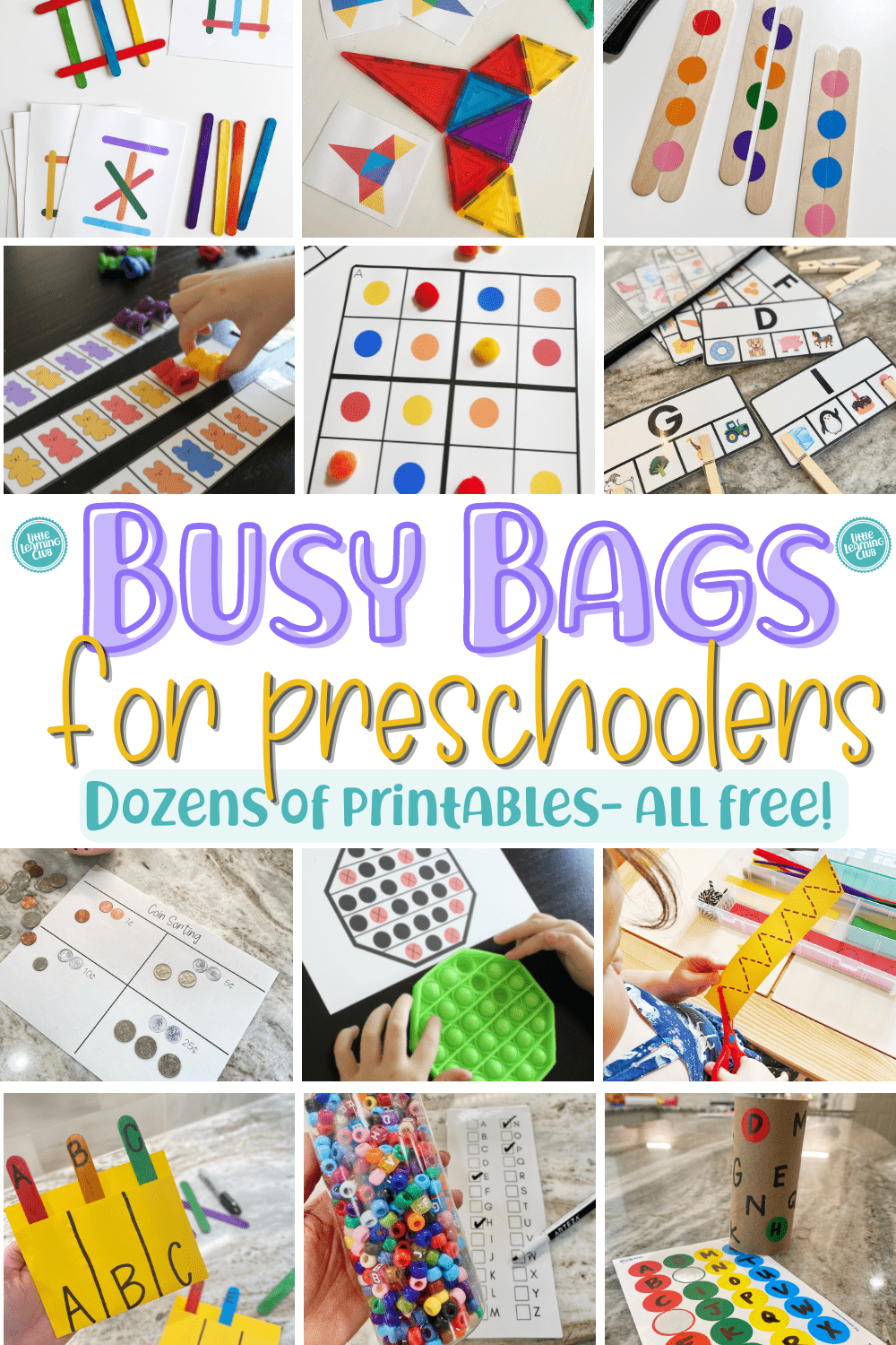 Preschool Busy Bags So Many Ideas And Free Printable In One Post 