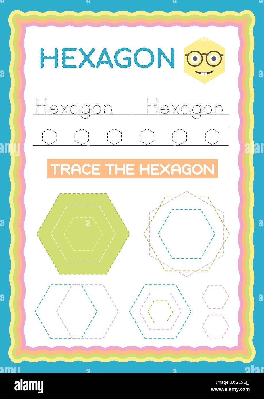 Hexagon Tracing Worksheet