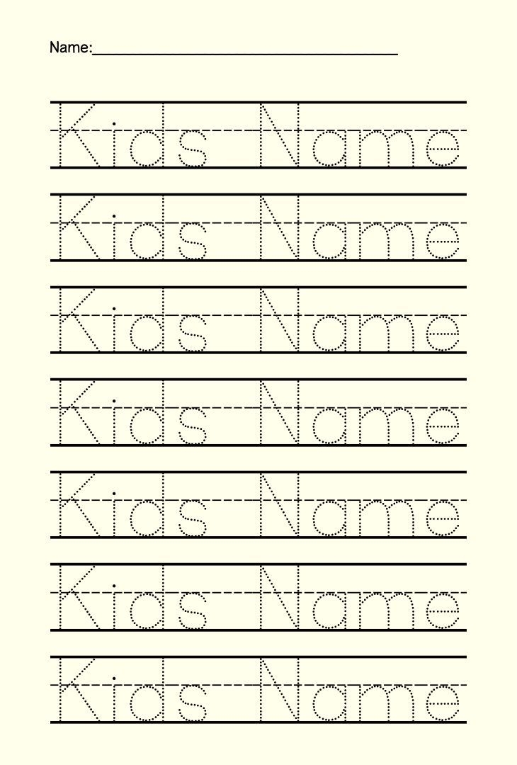Name Tracing Practice With Lines