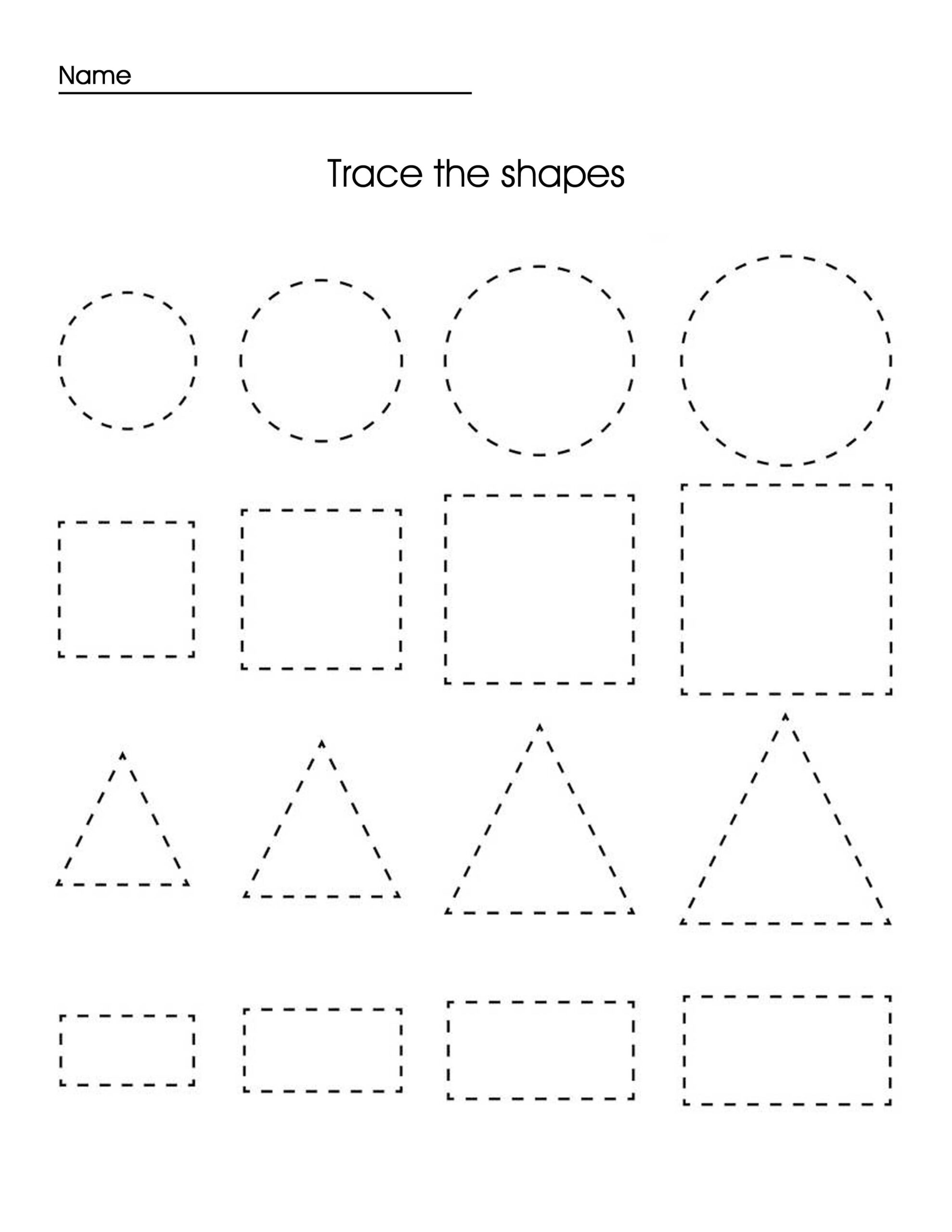 Preschool Tracing Worksheets amp Coloring Pages