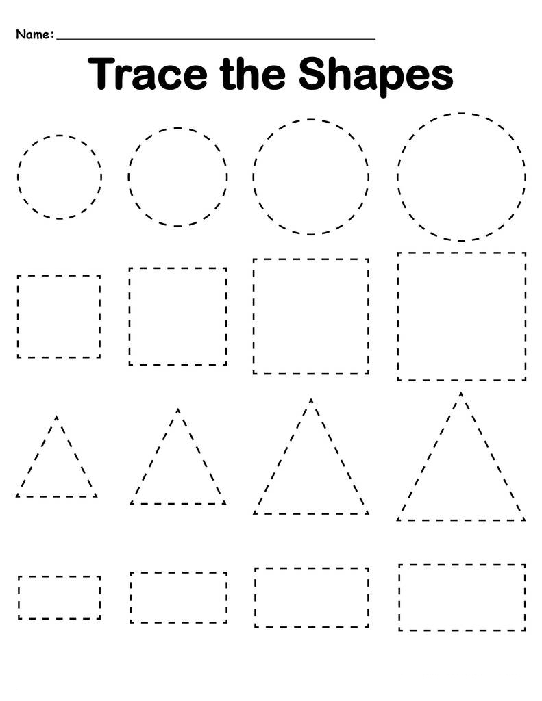 Preschool Tracing Sheets