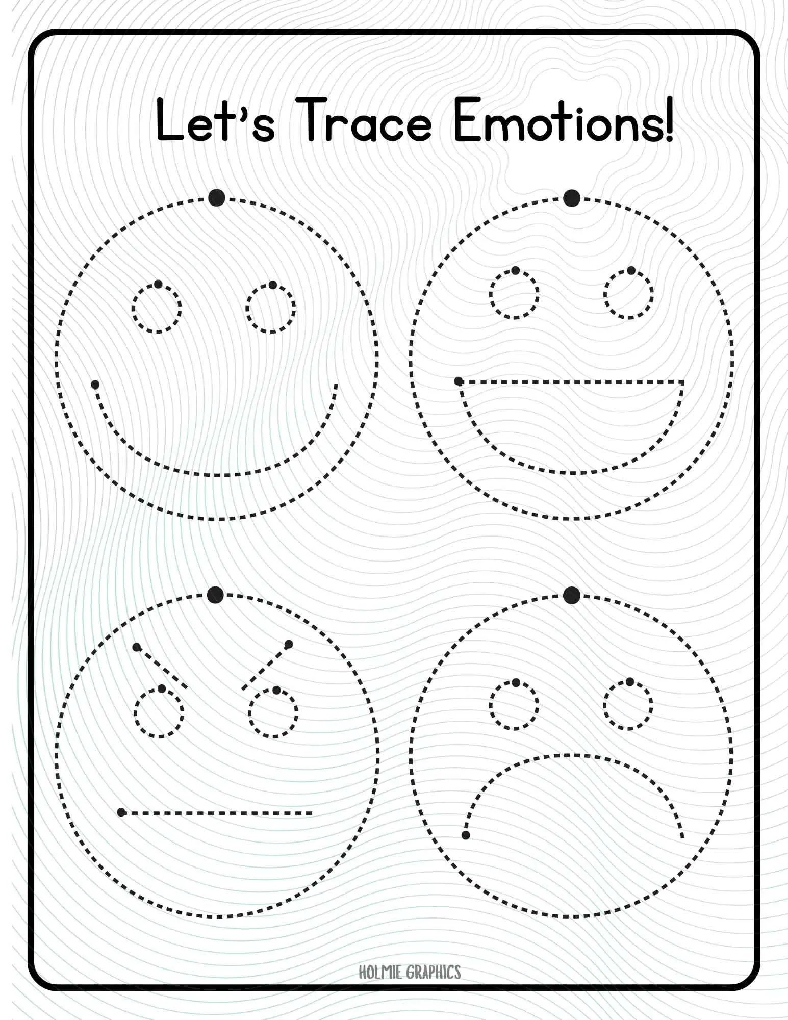 Preschool Tracing Worksheets Lines amp Emotions PDF Download 