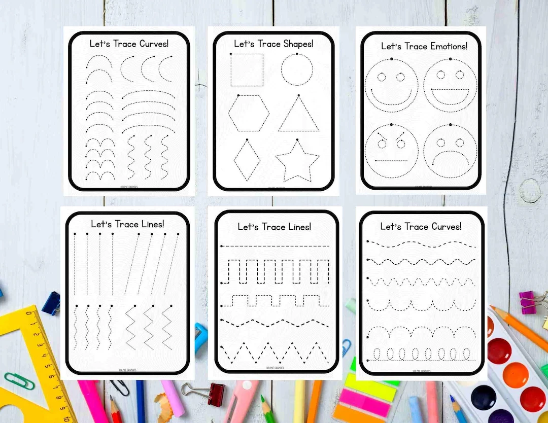 Preschool Tracing Worksheets Lines amp Emotions PDF Download 
