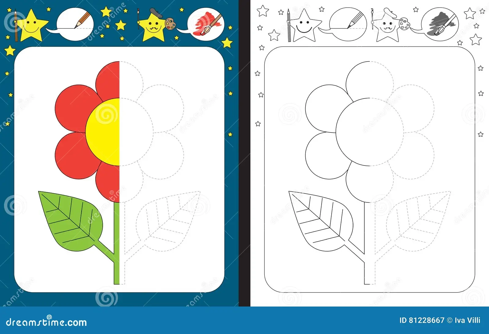 Preschool Worksheet Stock Vector Illustration Of Sheet 81228667