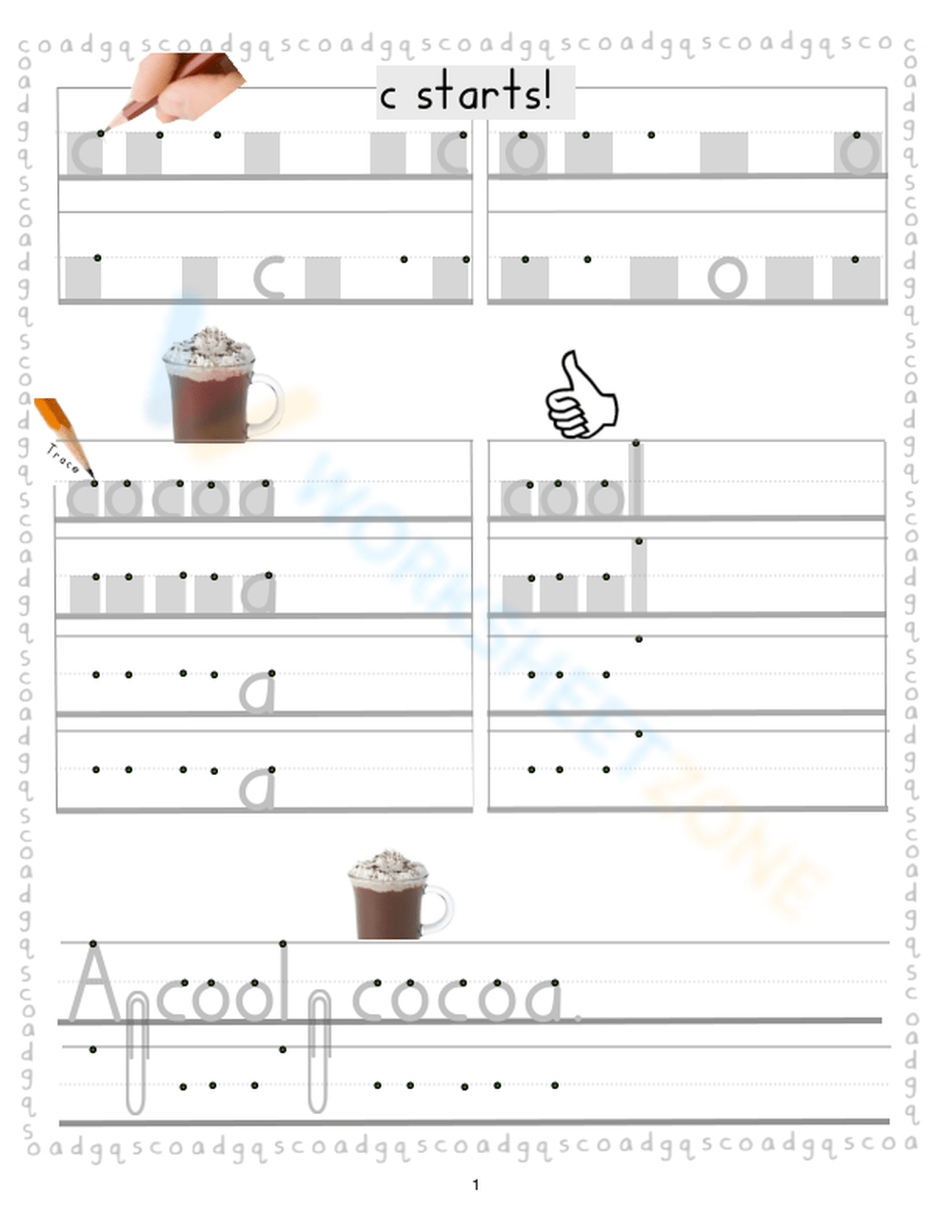 Handwriting Without Tears Tracing Worksheets