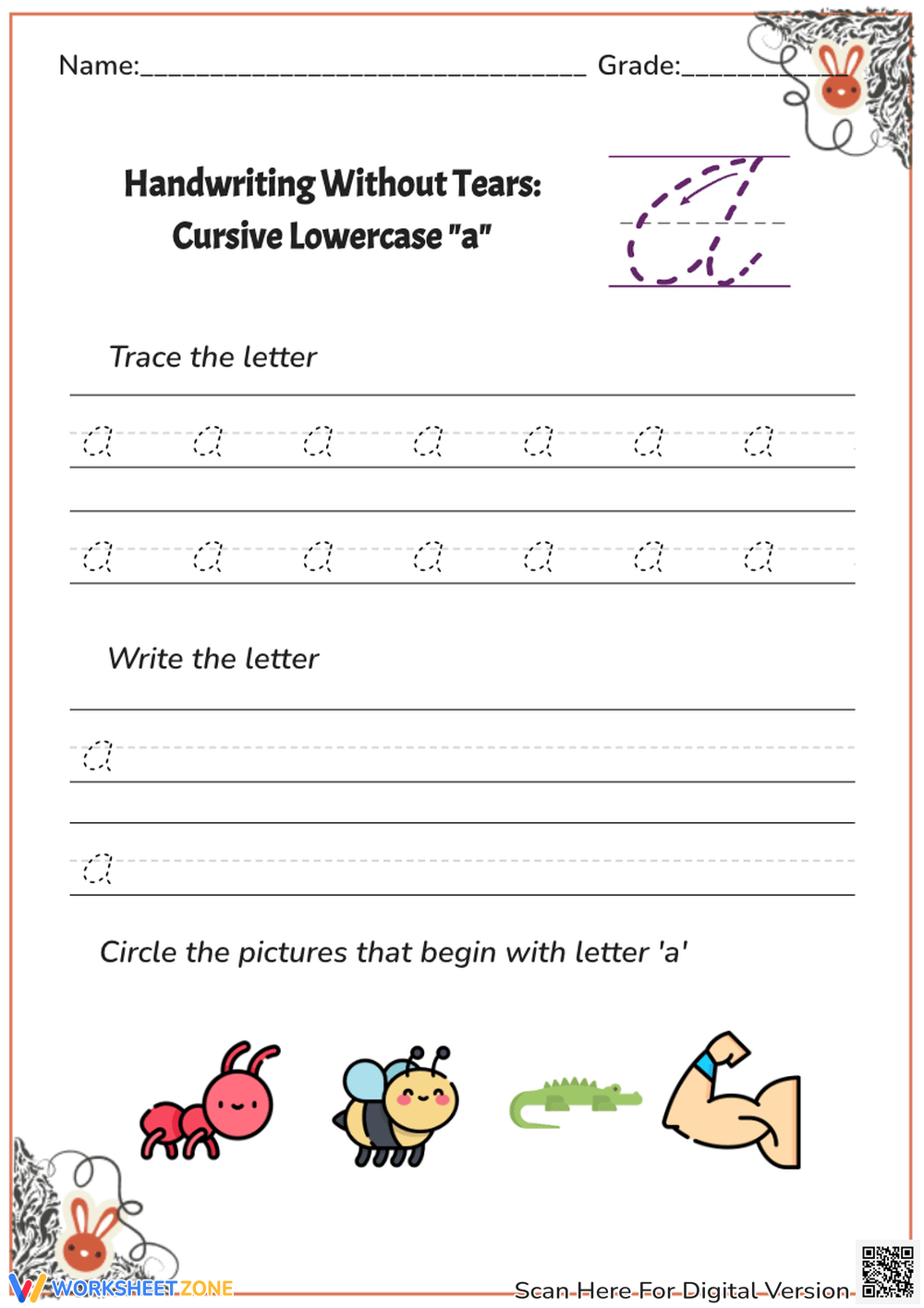 Printable 2nd Grade Handwriting Without Tears Worksheets