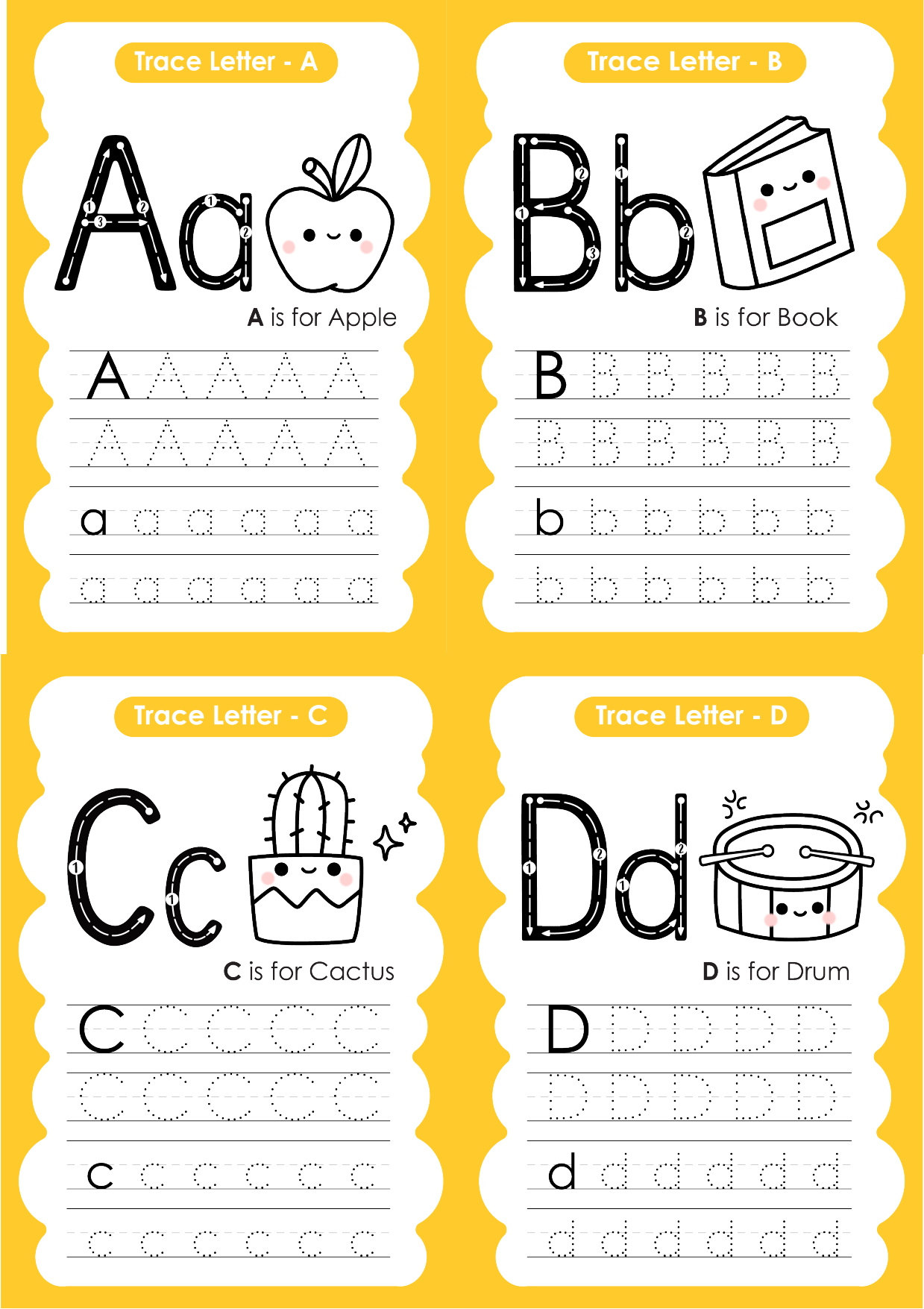Printable Alphabet Book Alphabet Worksheets For Pre school