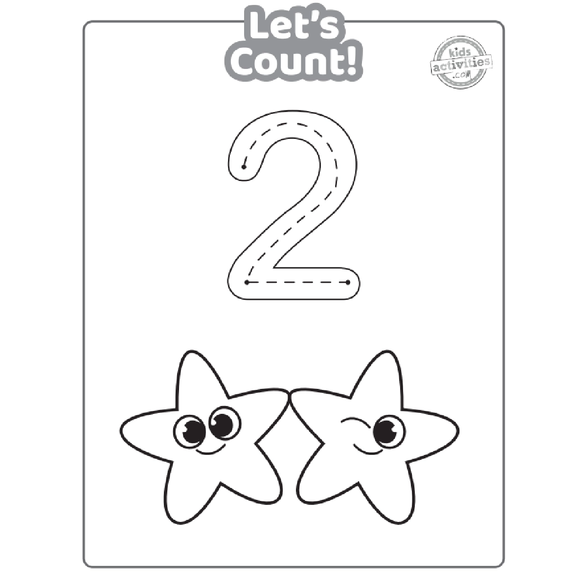 Tracing Number 2 For Preschool