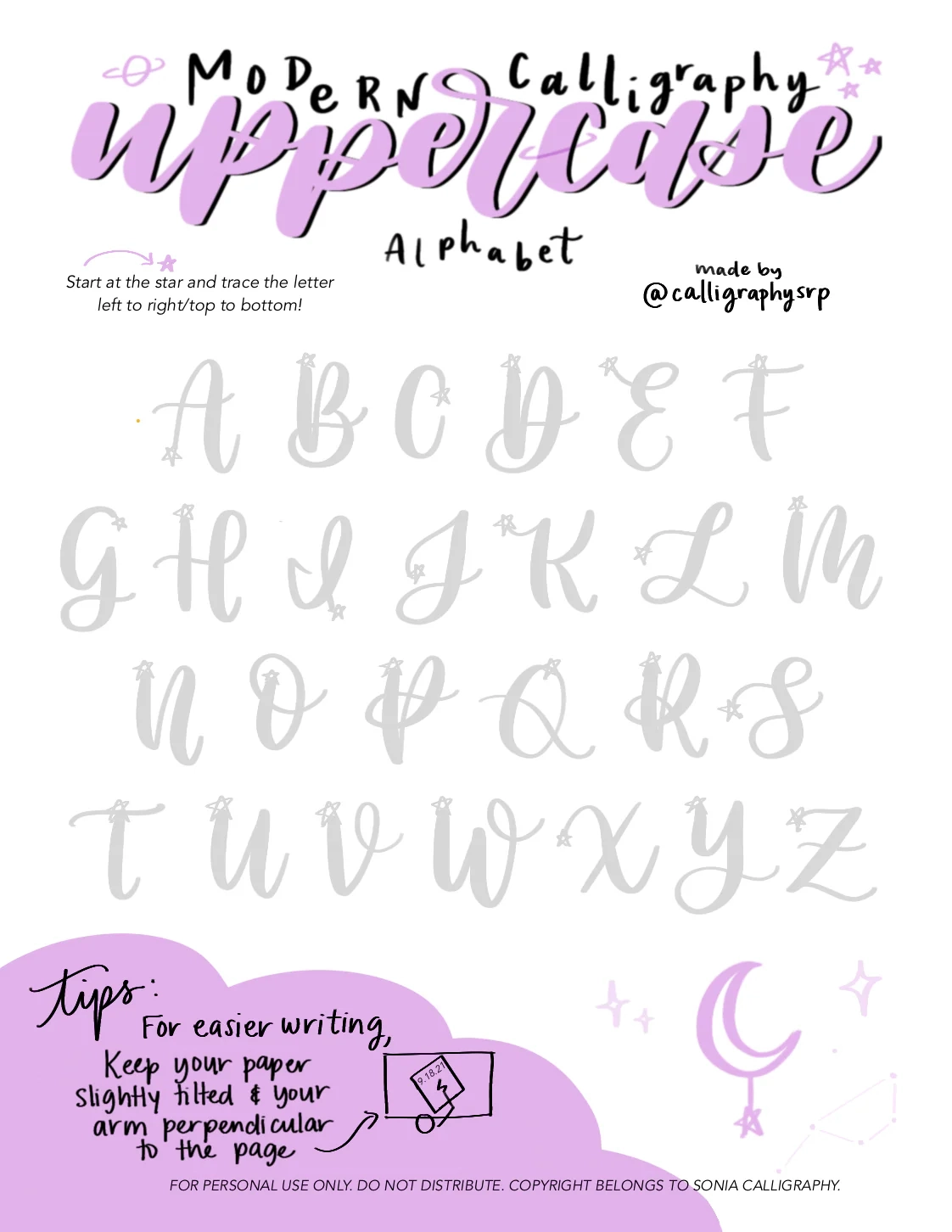 Calligraphy Tracing Paper