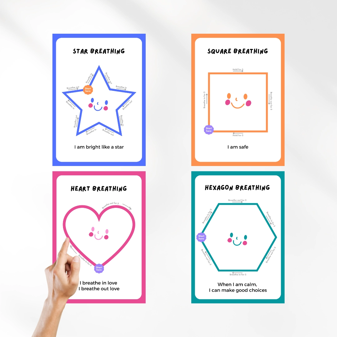 Printable Finger Tracing Calming Cards Digital Download 