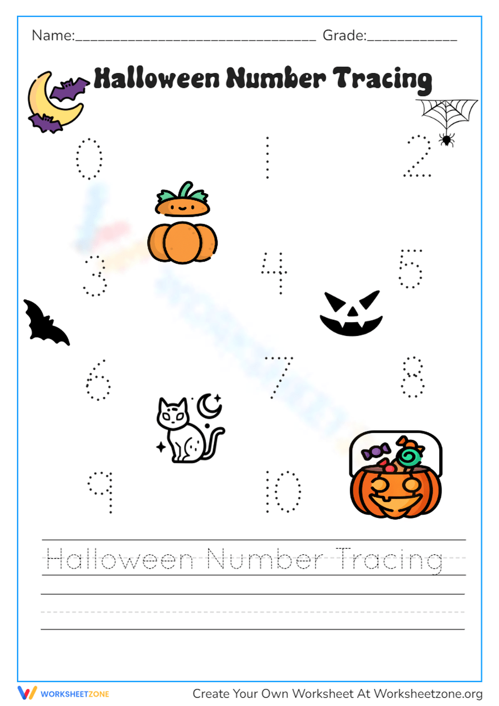 Printable Kindergarten Halloween Worksheets