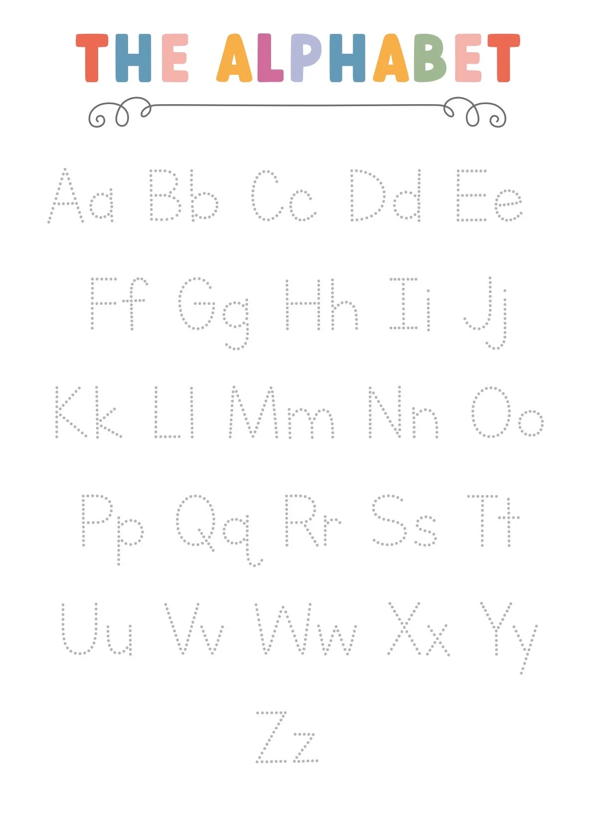 Printable Pre k Alphabet Tracing Worksheet Alphabet Practice 