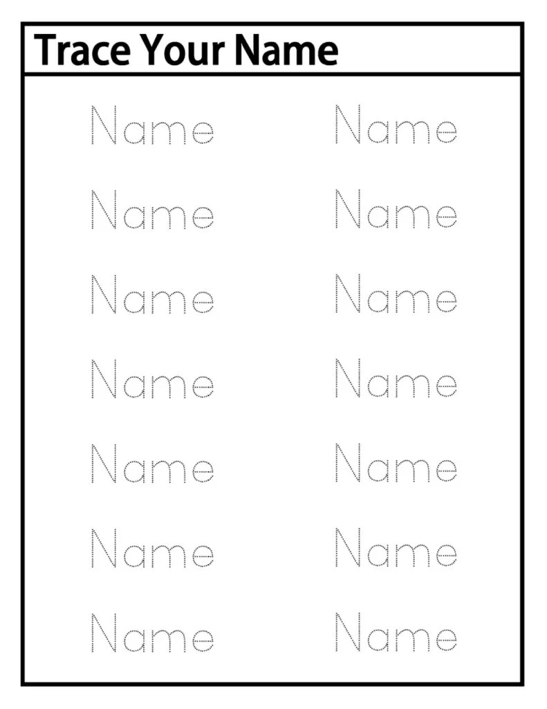 Free Dotted Line Name Tracing