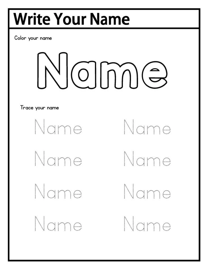 Name Tracing Worksheets Free Printable