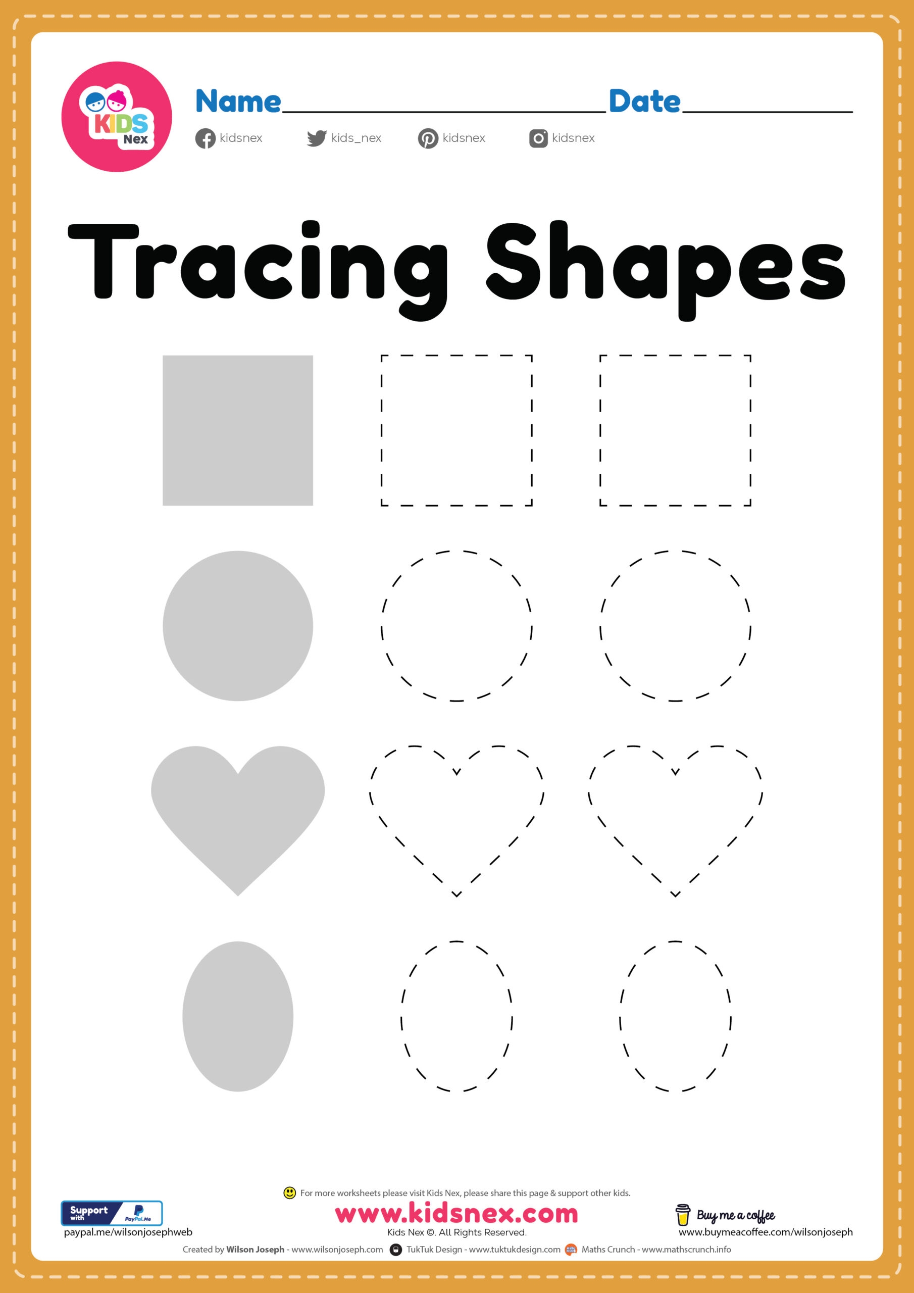 Printable Shapes Worksheet For Preschool Free Printable
