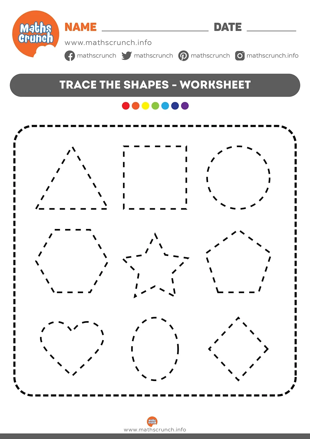 Printable Traceable Shapes Printable Party Favors