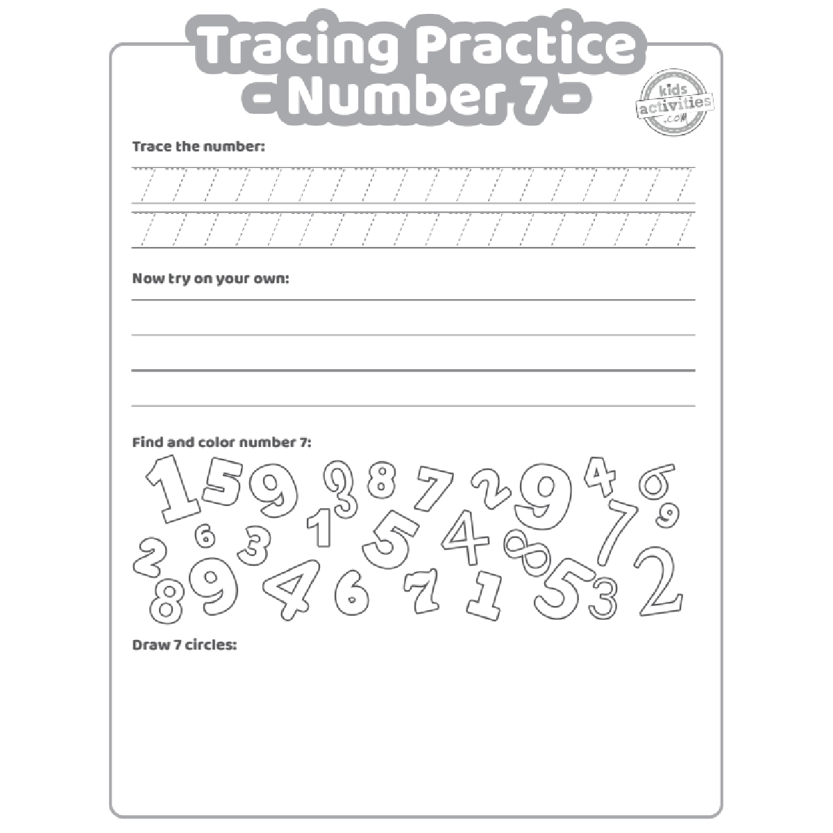 Printable Tracing 0 9 Practice Worksheets Kids Activities Blog