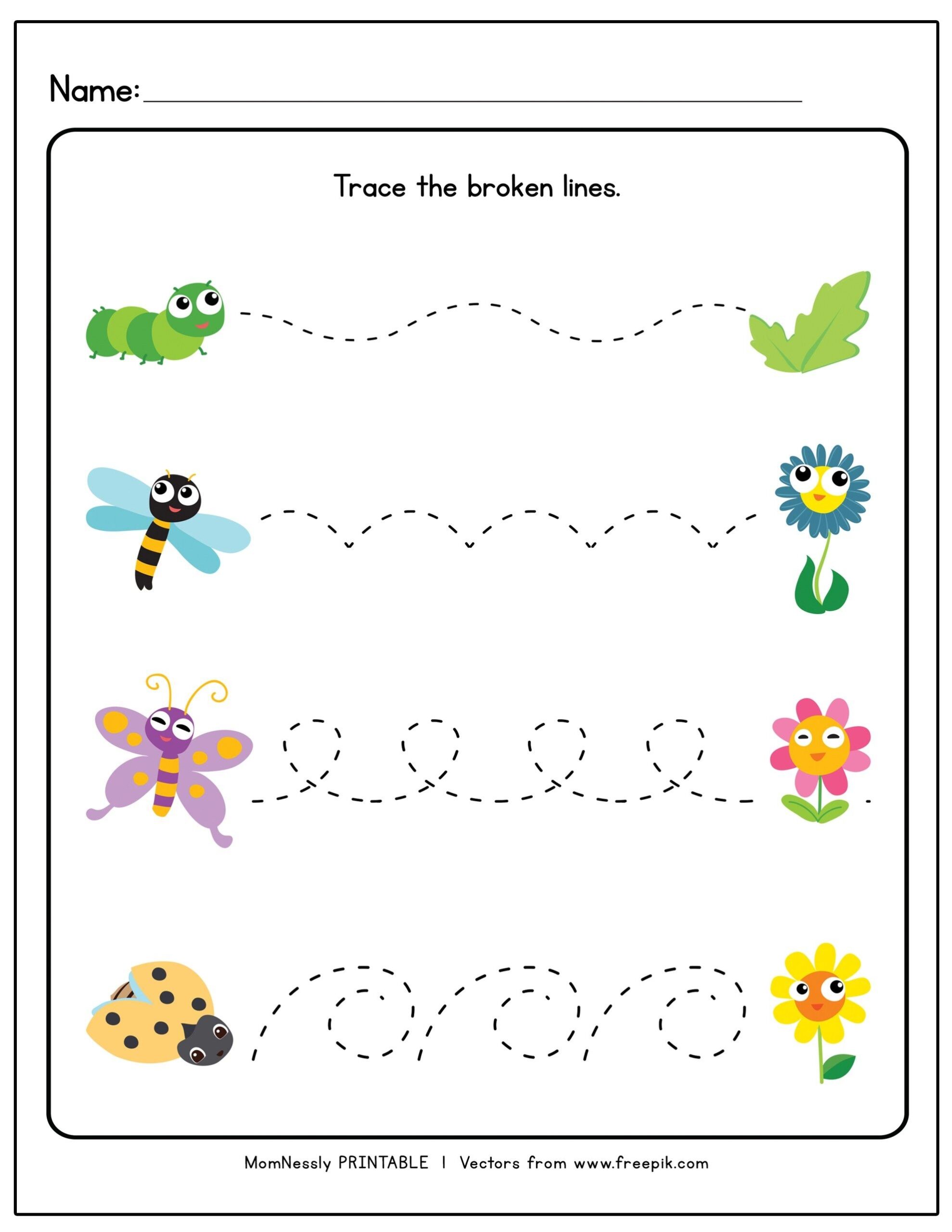 Printable Tracing Lines Worksheets Tribobot X Mom Nessly