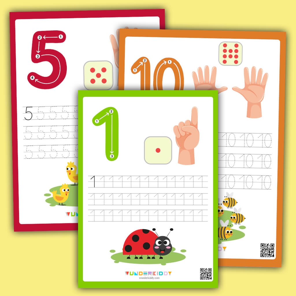Number Tracing Book Printable