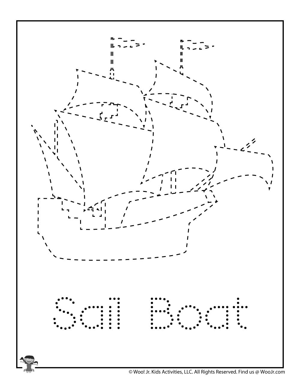 Boat Tracing Worksheets