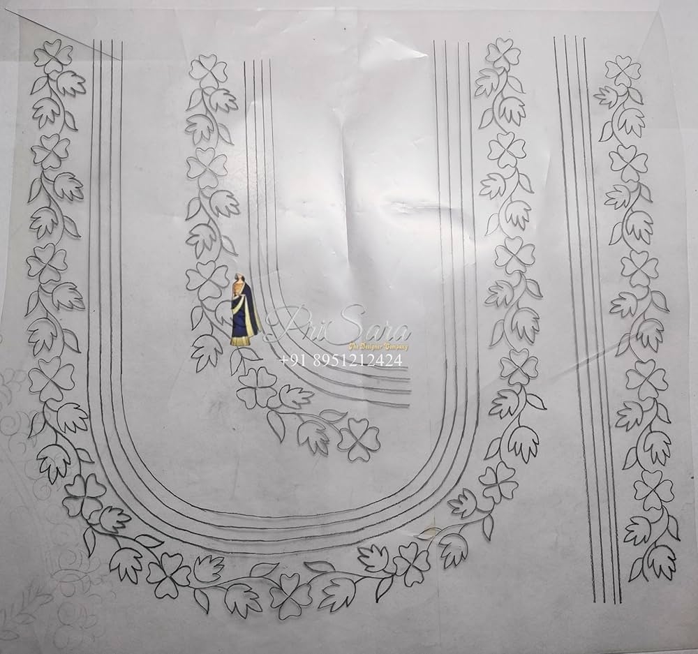 PriSara Aari Embroidery Original Tracing Paper With 1000 3000 Range Designs Pack Of 10 Amazon in Home amp Kitchen