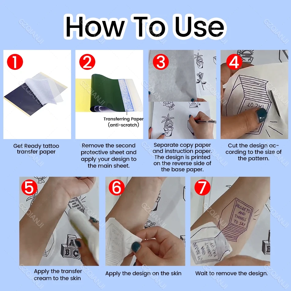 Professional Temporary Tattoo Stencil Maker 4 ply Transfer Paper Thermal Copier Paper Supplies A4 Size Paper Tattoos Maker AliExpress