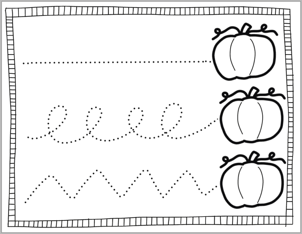 Pumpkin Tracing Preschool