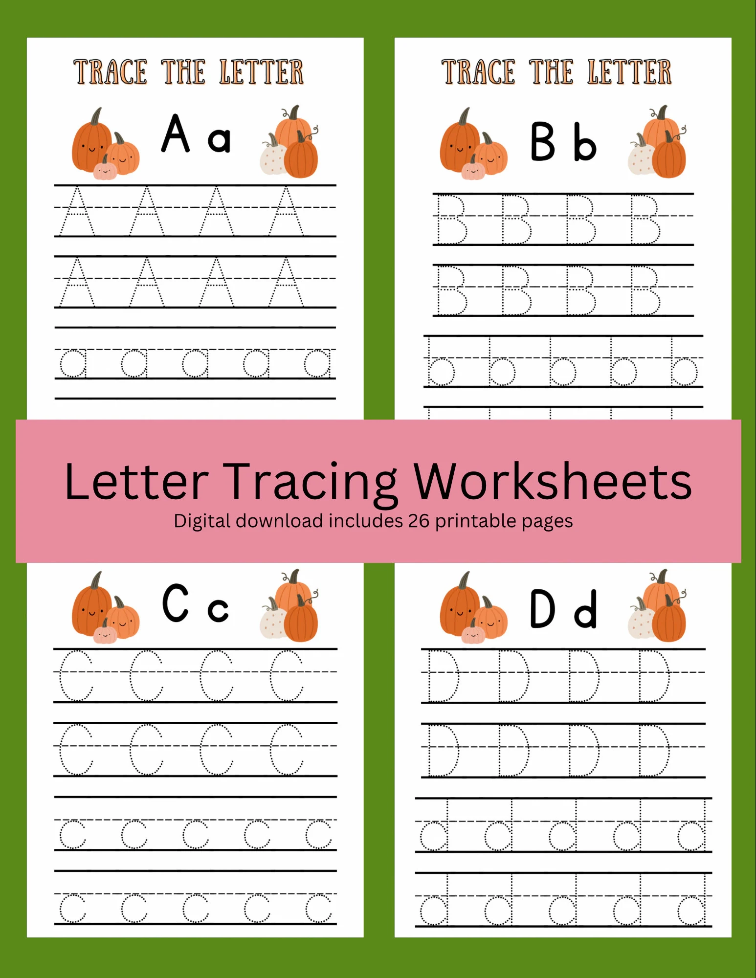Pumpkin Alphabet Tracing