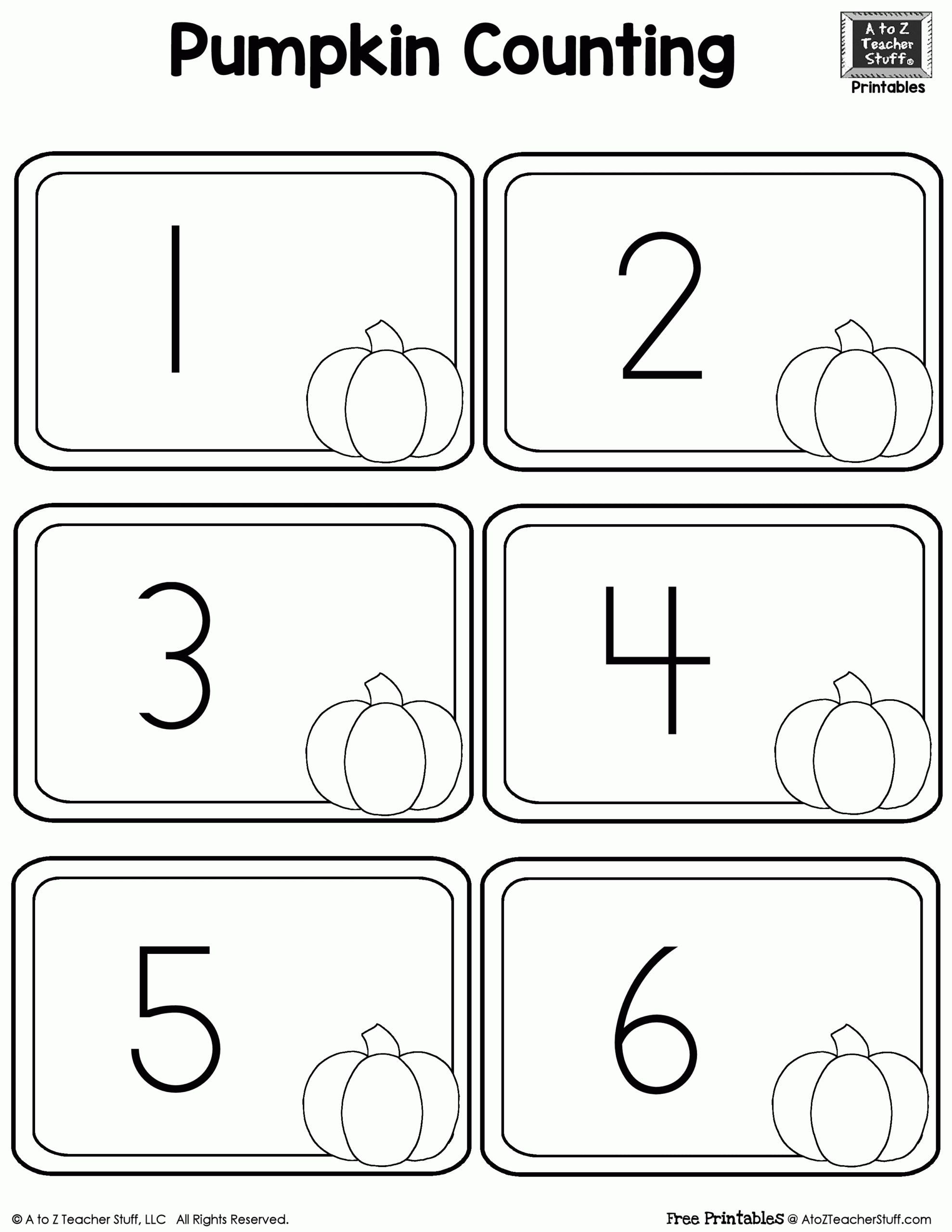 Pumpkin Number Tracing 1 25 A To Z Teacher Stuff