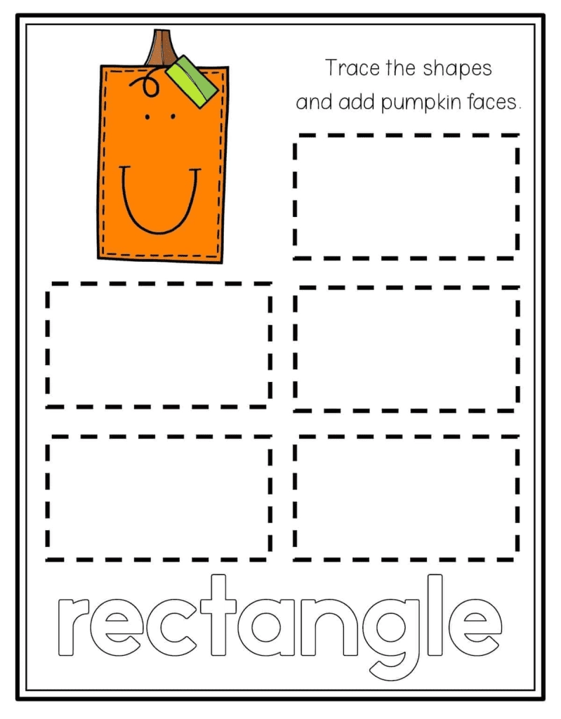 Pumpkin Shape Tracing Preschool Mom