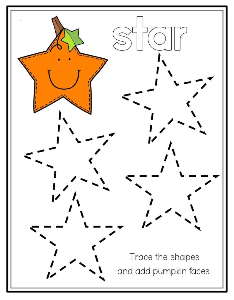 Pumpkin Shape Tracing Preschool Mom