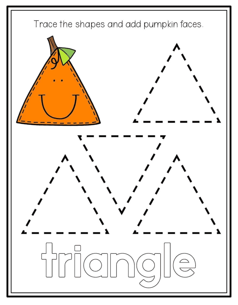 Pumpkin Shape Tracing Preschool Mom