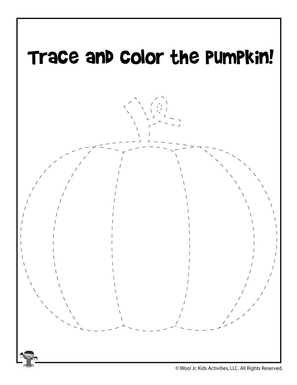 Pumpkin Tracing Worksheet