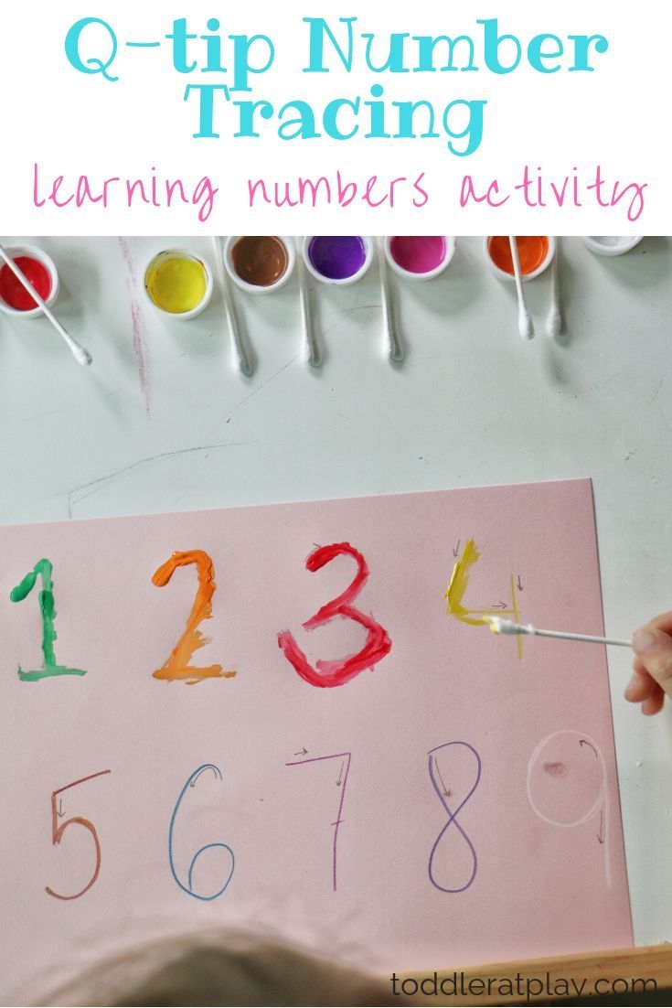 Q Tip Number Tracing Activity Toddler At Play