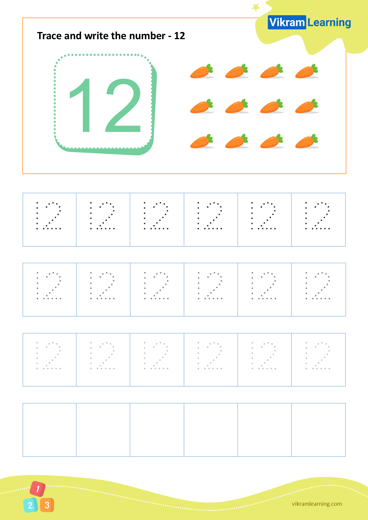 QCursive Math Worksheets 1 To 12