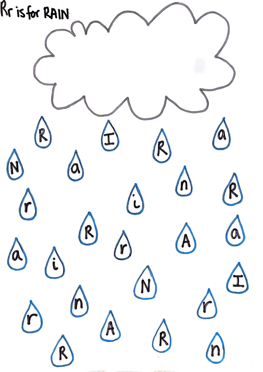R Is For Rain Letter R Alphabet Worksheet Preschool 