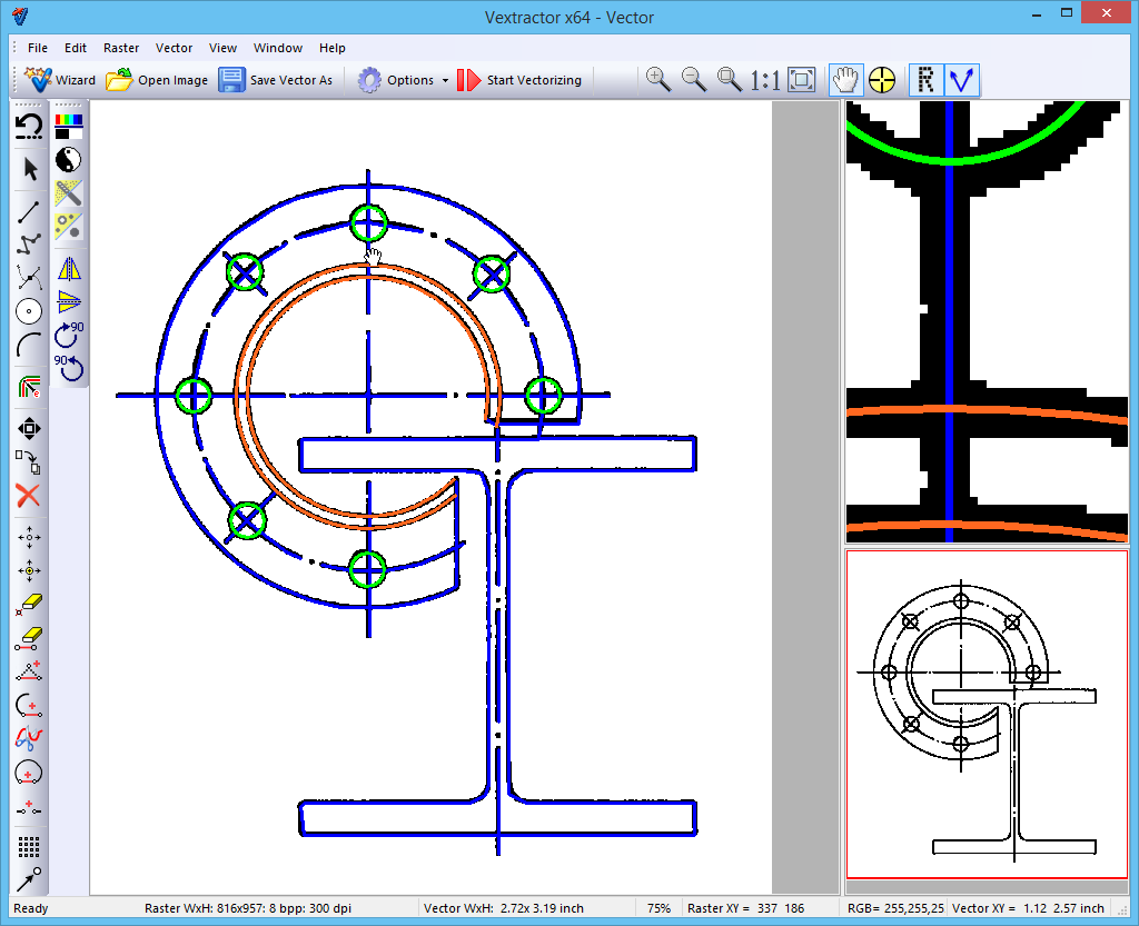 Raster To Vector Conversion Software Vextractor Vectorize Your 