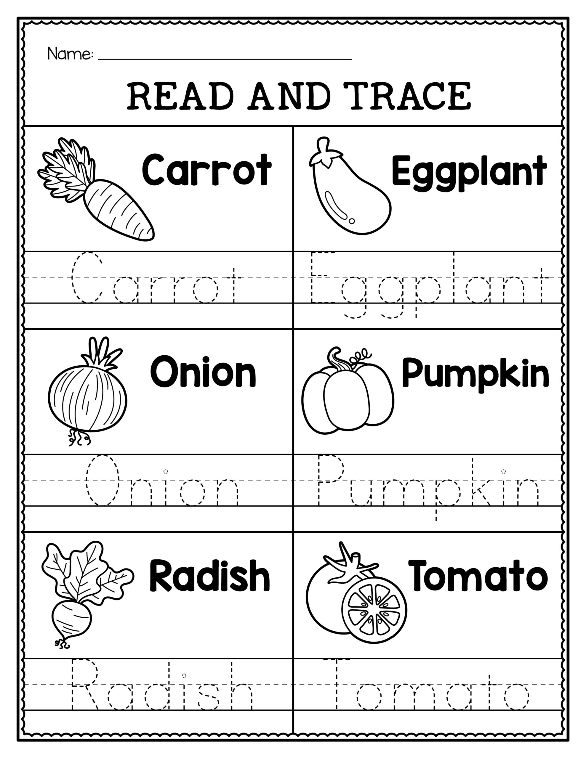 Read amp Trace Worksheets Fun amp Educational Read amp Trace 