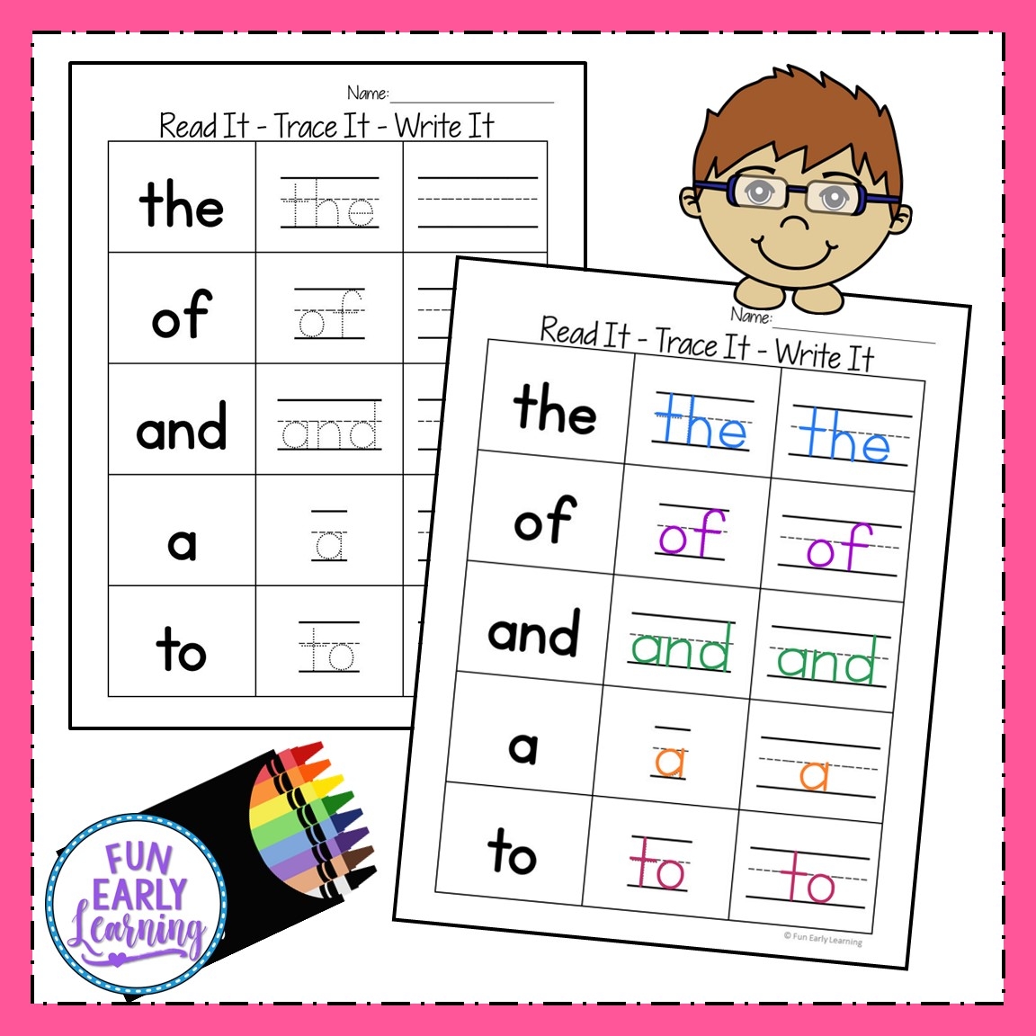 Read It Trace It Write It Fry s First 100 Sight Words Fun 