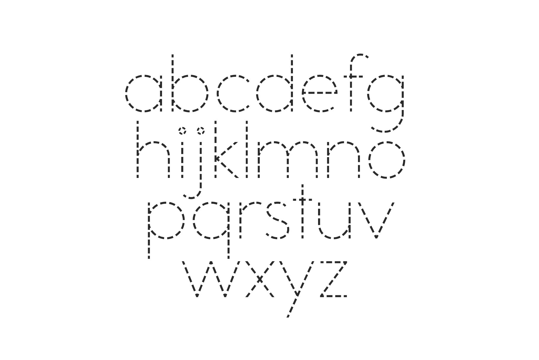 School Days Dash Handwriting Practice Font