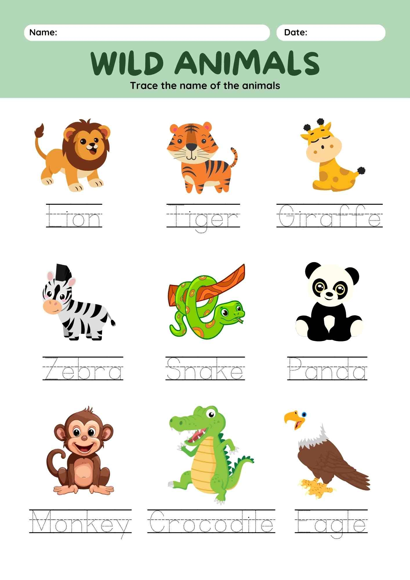 Science Tracing Wild Animals Worksheet By Kenny rgld Raket PH Science Tracing Wild Animals Worksheet By Kenny rgld Raket PH