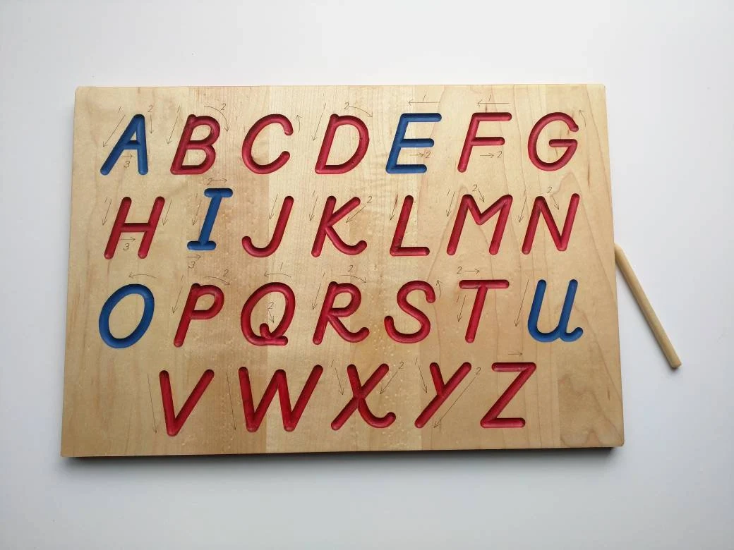 SECONDS IMPERFECT Alphabet Tracing Board Montessori Colors D SECONDS IMPERFECT Alphabet Tracing Board Montessori Colors D