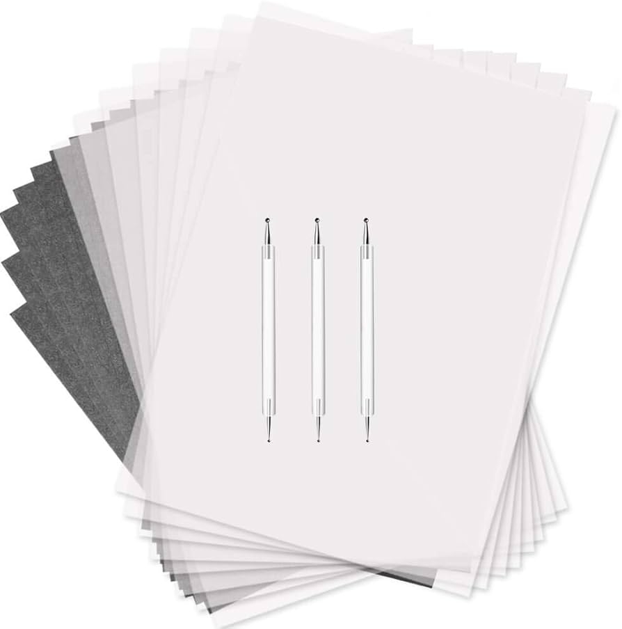 Selizo 150 Pcs Tracing Paper And Carbon Paper Black Graphite 